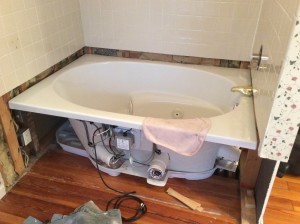 New Alleghany Room Tub in Place